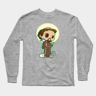 Chibi St. Francis of Assisi (v2) Long Sleeve T-Shirt